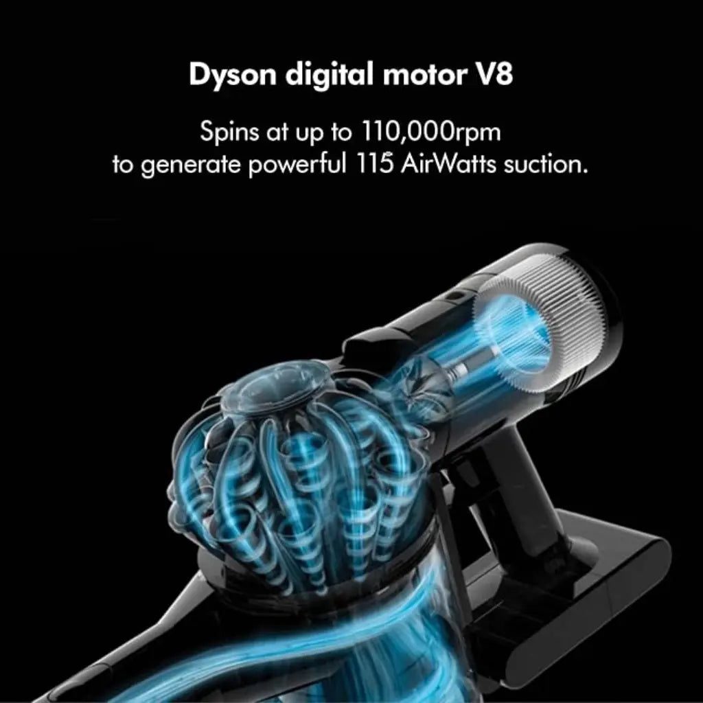 Dyson V8 Absolute Cordless Stick Vacuum 115 Air‑Watts 40 Min Runtime HEPA Filtration-tpstech.in
