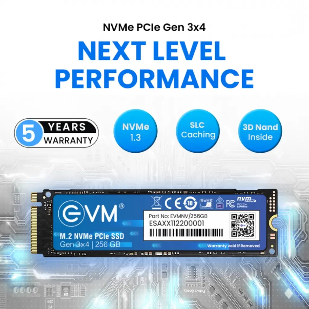 EVM 256GB Internal NVMe PCIe Gen3x4 M.2 Solid State Drive-tpstech.in