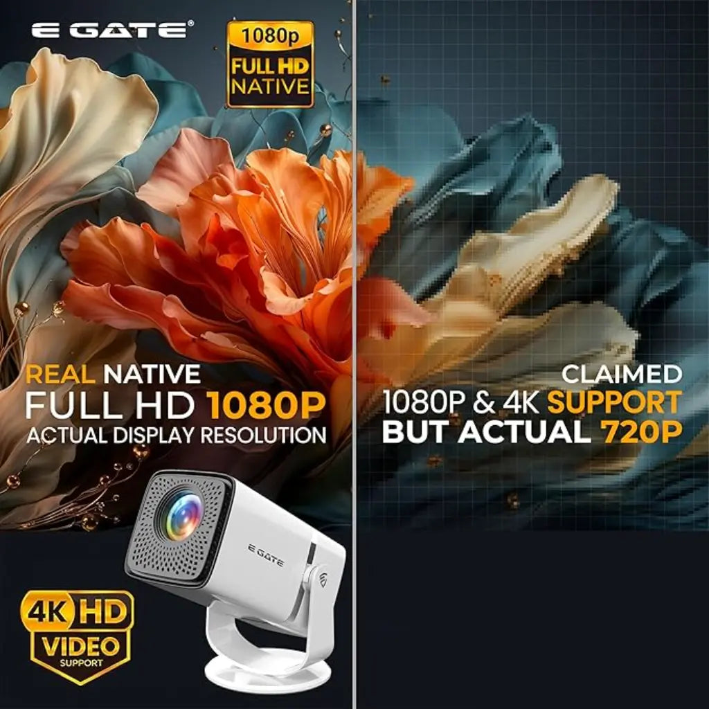 Egate Atom 3X (E04i32) Android Projector Native 1080p 4K Decoding Auto Keystone & Focus-tpstech.in