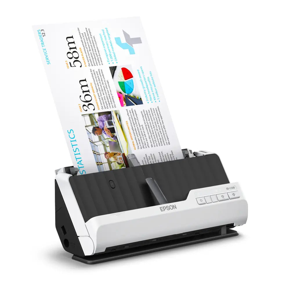 Epson WorkForce DS-C330 Ultra-Compact A4 Sheet-fed Document Scanner-tpstech.in