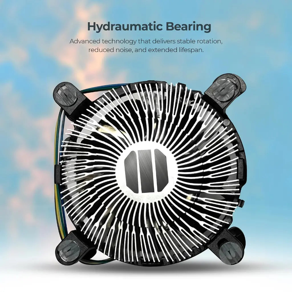 Foxin FCF 001 CPU Cooling Fan 90mm RGB Hydramatic Bearing 2500 RPM-tpstech.in