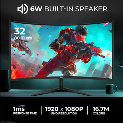 Foxin Phantom 32" 180Hz 1ms FHD Curved Gaming Monitor-tpstechin