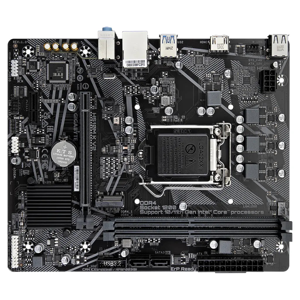 Gigabyte H510M K V2 Intel H510 LGA1200 DDR4 Micro-ATX Motherboard-tpstech.in
