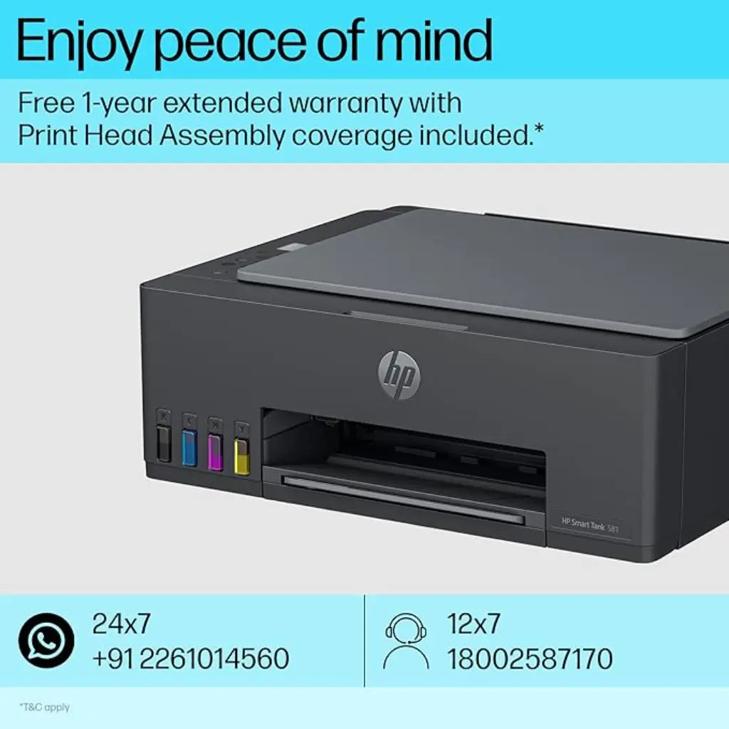 HP Smart Tank 581 Wireless All-in-One (Print,Copy,Scan) InkTank Printer-tpstech.in