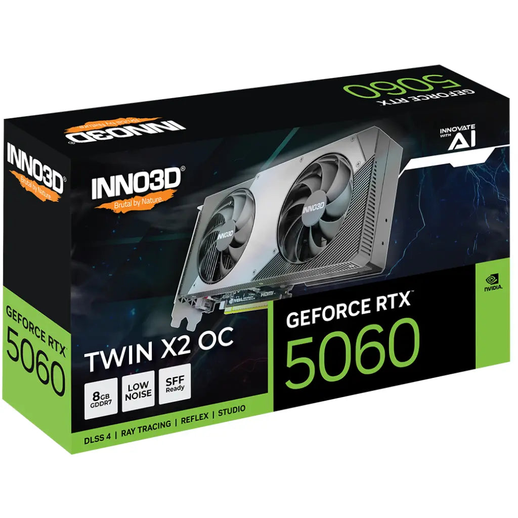 INNO3D GeForce RTX 5060 Twin X2 OC 8GB GDDR7 Graphics Card-tpstech.in