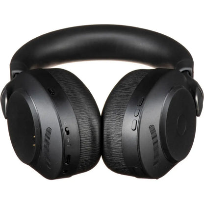 Jabra Evolve2 85 UC Wireless Noise-Canceling Over‑Ear Headset with Stand USB Type‑A - Black-tpstech.in
