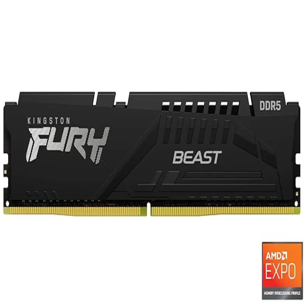 Kingston FURY Beast 32GB DDR5 RAM 6000MHz CL36 288 Pin Desktop Memory KF560C36BBE2-32  tpstech.in