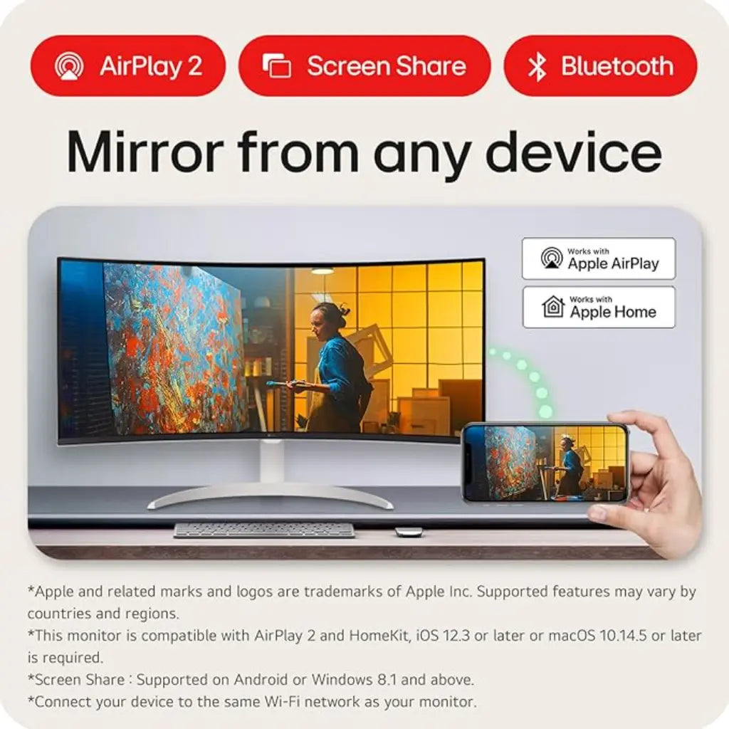 LG 34SR60QC 34" 100Hz UltraWide Curved WQHD Smart Monitor with webOS-tptech