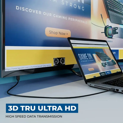 Lapcare High Speed HDMI 1.4 Cable with Ethernet 3D True Ultra HD 1.5M-tpstech.in