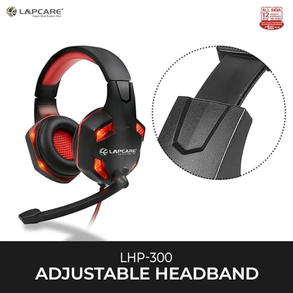 Lapcare LKAMML7415 Wired Headset with Adjustable Microphone 3.5mm Jack-tpstech.in