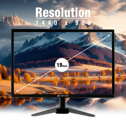 Lapcare LM195WDH 19" 60Hz 1440x900 LED VGA HDMI Wall Mountable Power Saving Monitor-tpstech.in