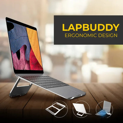 Lapcare Lapbuddy LSE-004 Aluminum Laptop/iPad Stand Foldable Upto 15.6" Support-tpstech.in