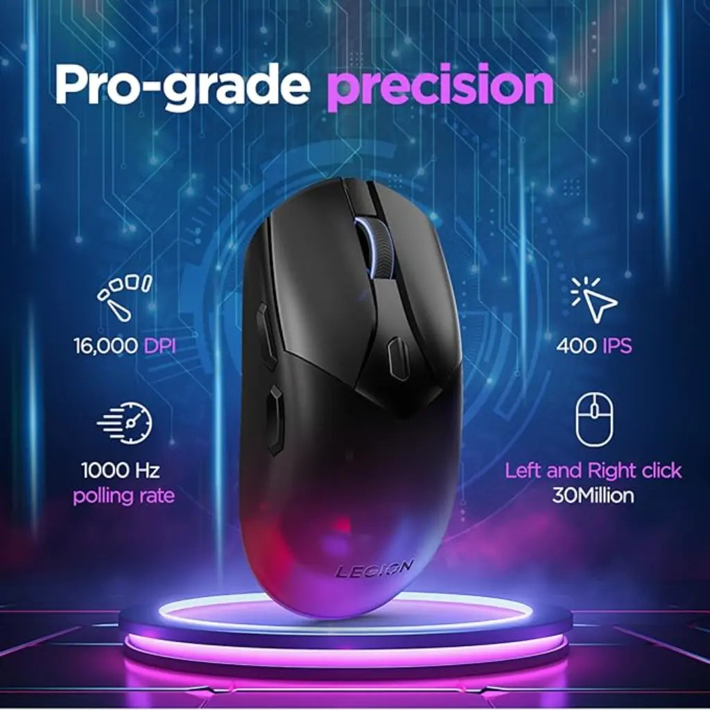 Lenovo Legion M410 16000 DPI Dual Mode Wireless RGB Gaming Mouse-tpstech.in