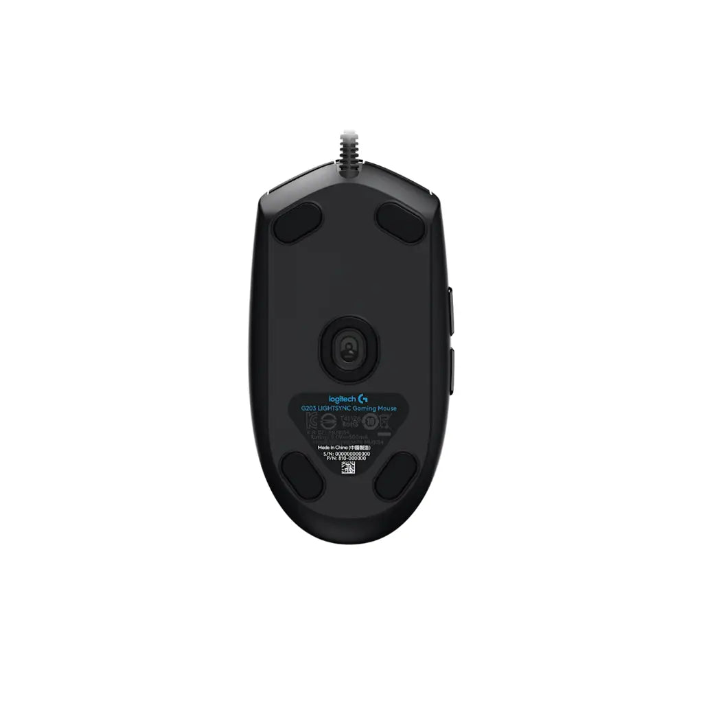 Logitech G203 LIGHTSYNC RGB Wired Gaming Mouse - Black-tpstech.in