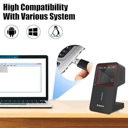 Newland NLS-FR4280-BT 2D Bluetooth Desktop Barcode Scanner with 1280×800 CMOS Sensor-tpstech.in
