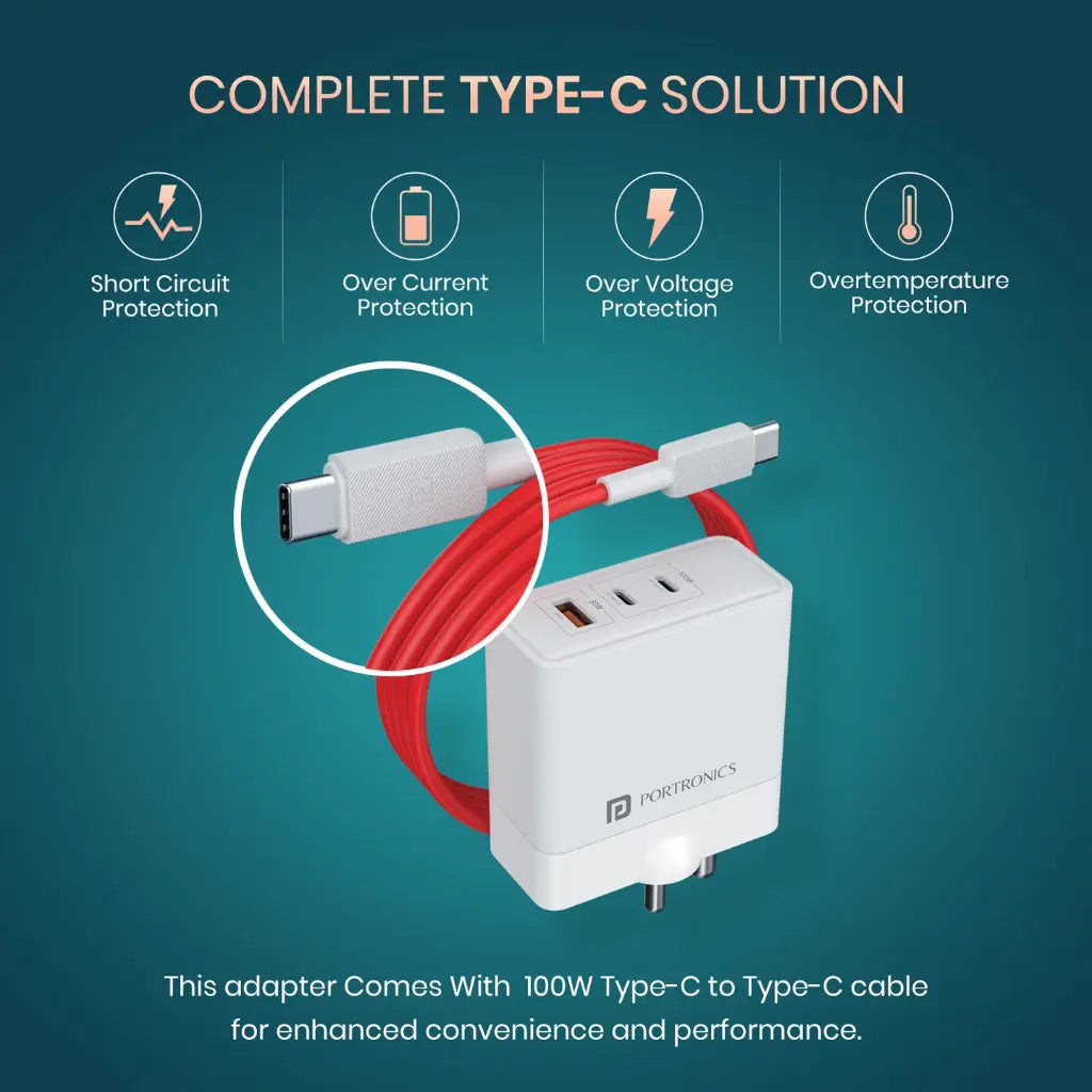 2Portronics_Adapto_100_POR_2492_100W_GaN_Fast_Charger