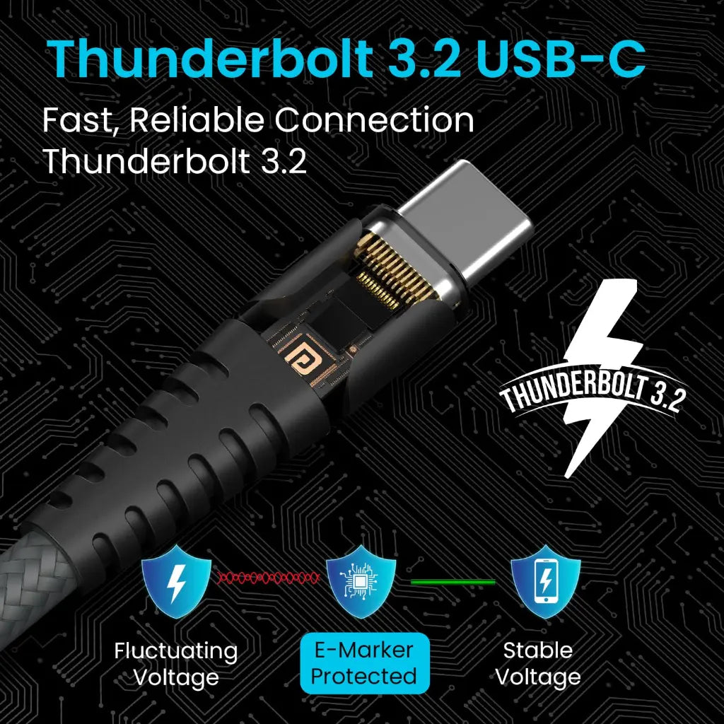 Portronics Flash C POR 2647 100W Type C to Type C Cable 20Gbps Data Transfer 1.5M-tpstech.in