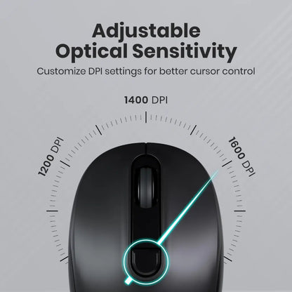 Portronics Key8 Combo POR 2400 Wireless Keyboard and Mouse Set Adjustable DPI-tpstech.in