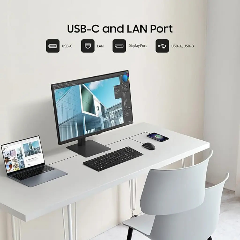 Samsung 37" 4K UHD ViewFinity S8 Monitor with USB-C Port-tpstech.in