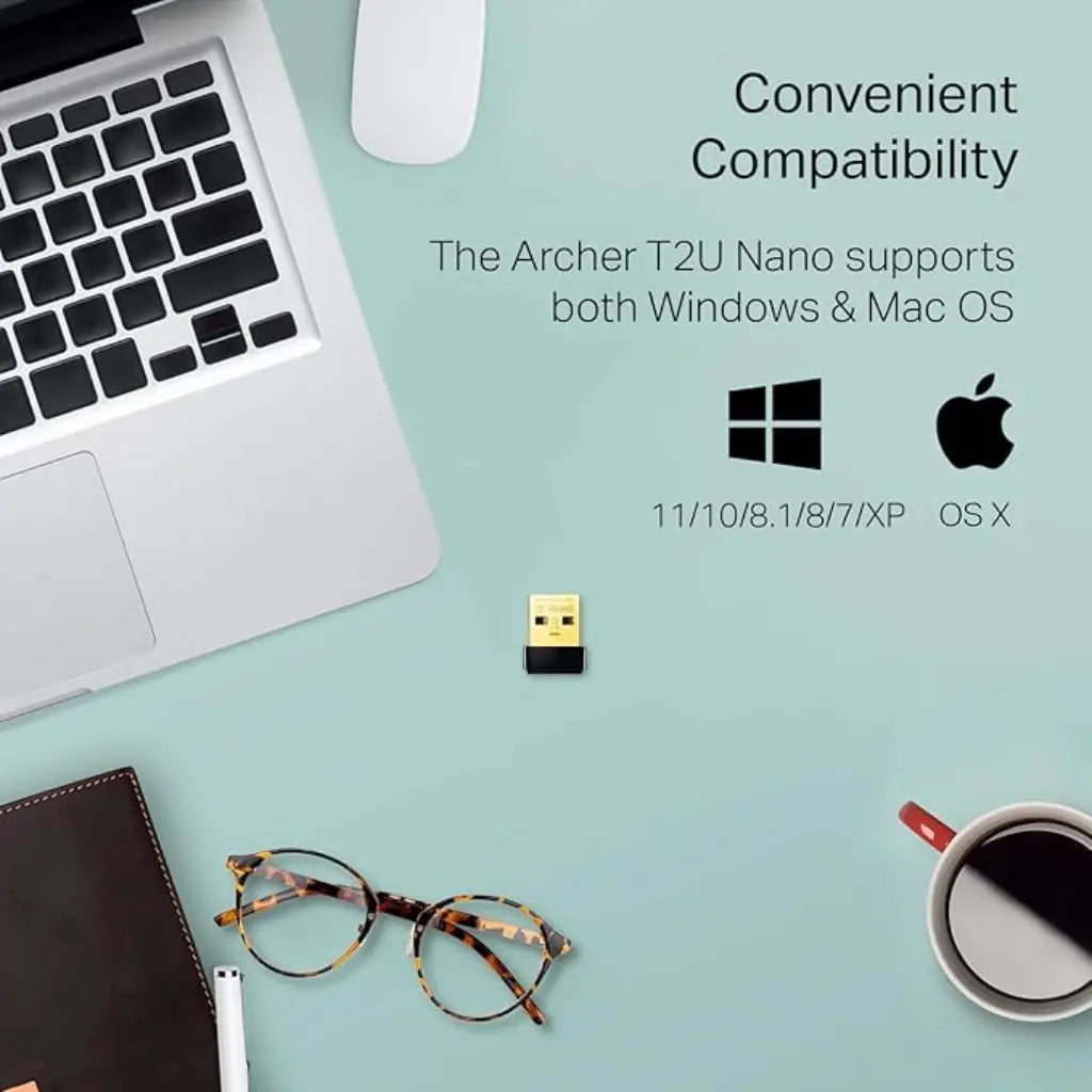 TP-Link Archer T2U Nano AC600 Nano Wireless Dual Band USB Wi-Fi Adapter-tpstech.in