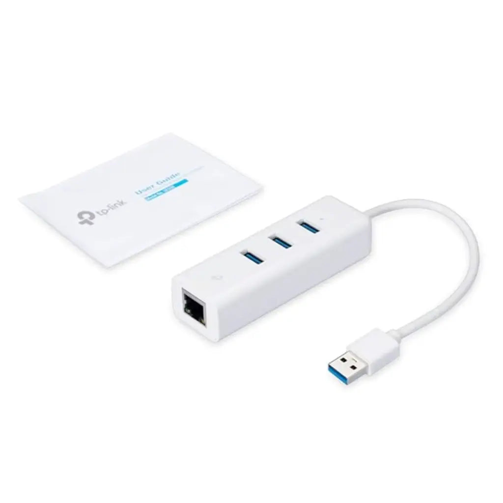 TP-Link UE330 V3 USB 3.0 3-Port Hub with Gigabit Ethernet Adapter-tpstech.in