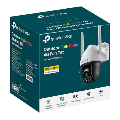 TP-Link VIGI C540-4G 4MP Pan/Tilt Outdoor Full-Color 4G Network Camera with Auto Tracking & Two-Way Audio-tpstech.in