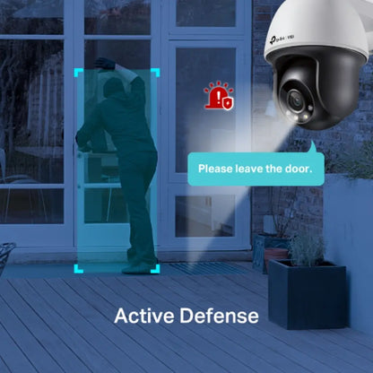 TP-Link VIGI C540W 4MP 4MM Outdoor Full-Color Wi-Fi Pan Tilt Security Camera IP66-tpstech.in