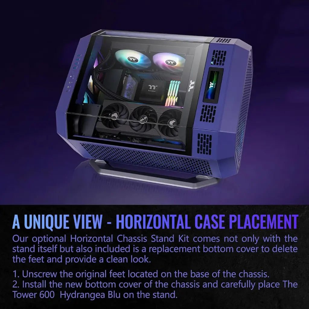 Thermaltake Tower 600 Future Dusk ATX Mid Tower Chassis with Octagonal Vertical Design-tpstech.in