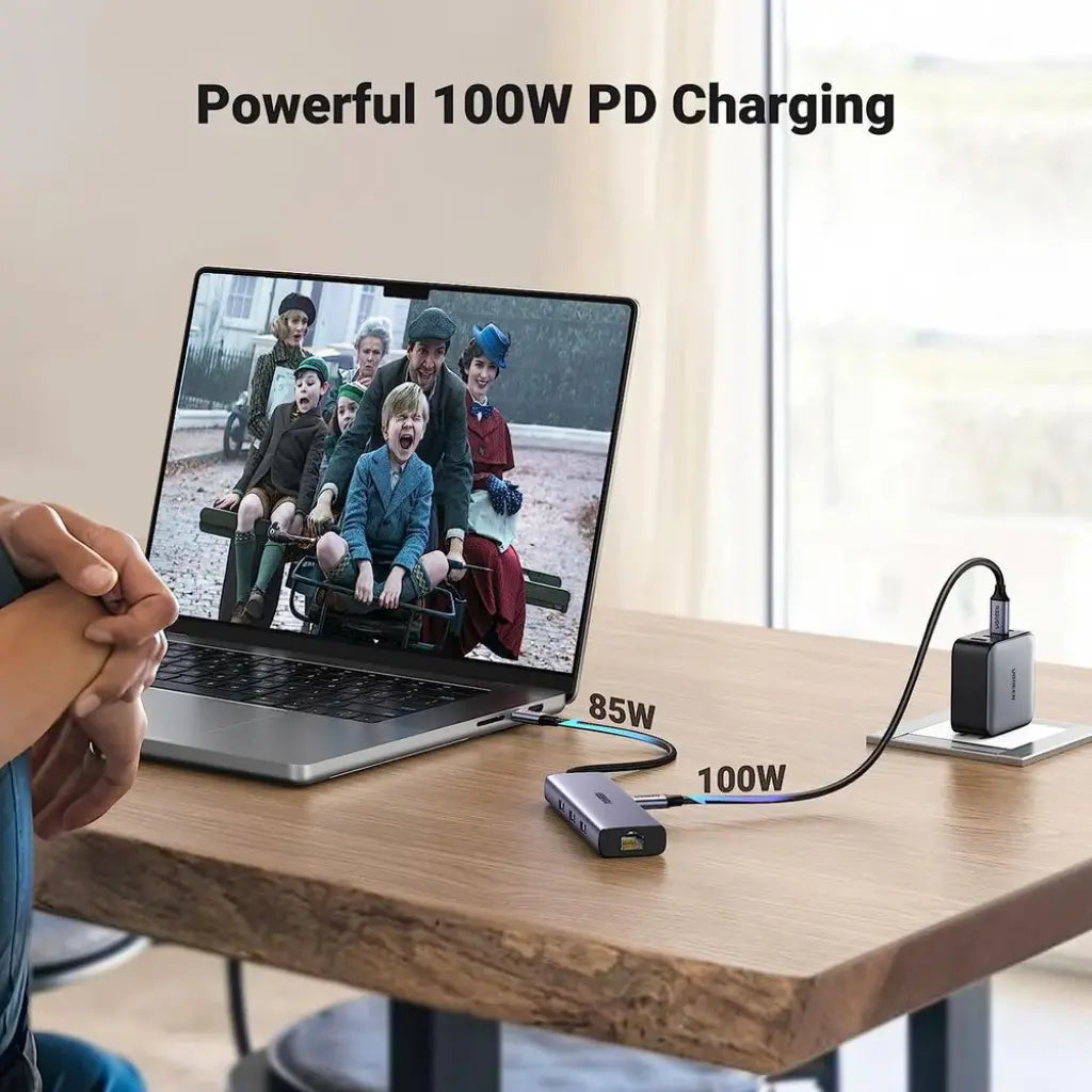Ugreen 15598 6-in-1 USB-C Docking Station with 4K HDMI 100W PD Gigabit LAN & 3 USB 3.0 Ports-tpstech.in