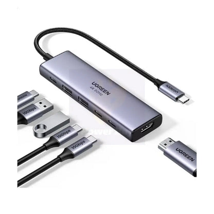 Ugreen 6-in-1 USB-C Multifunctional Adapter with HDMI 4K@60Hz 2 USB-A 3.2 2 USB-C 3.2-tpstech.in