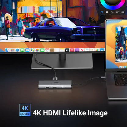 Ugreen Revodok Pro 107 7-in-1 USB-C Hub with 4K HDMI 100W PD 10Gbps Data Transfer-tpstech.in