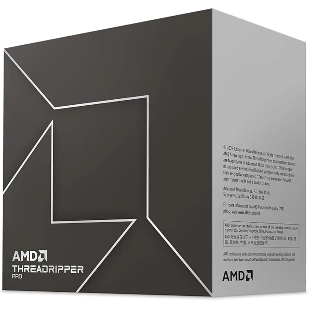 AMD Ryzen Threadripper PRO 7995WX Tray 96 Core, 192 Thread, Zen 4, 5.1 GHz Boost, PCIe 5.0, sWRX9 Workstation Processor