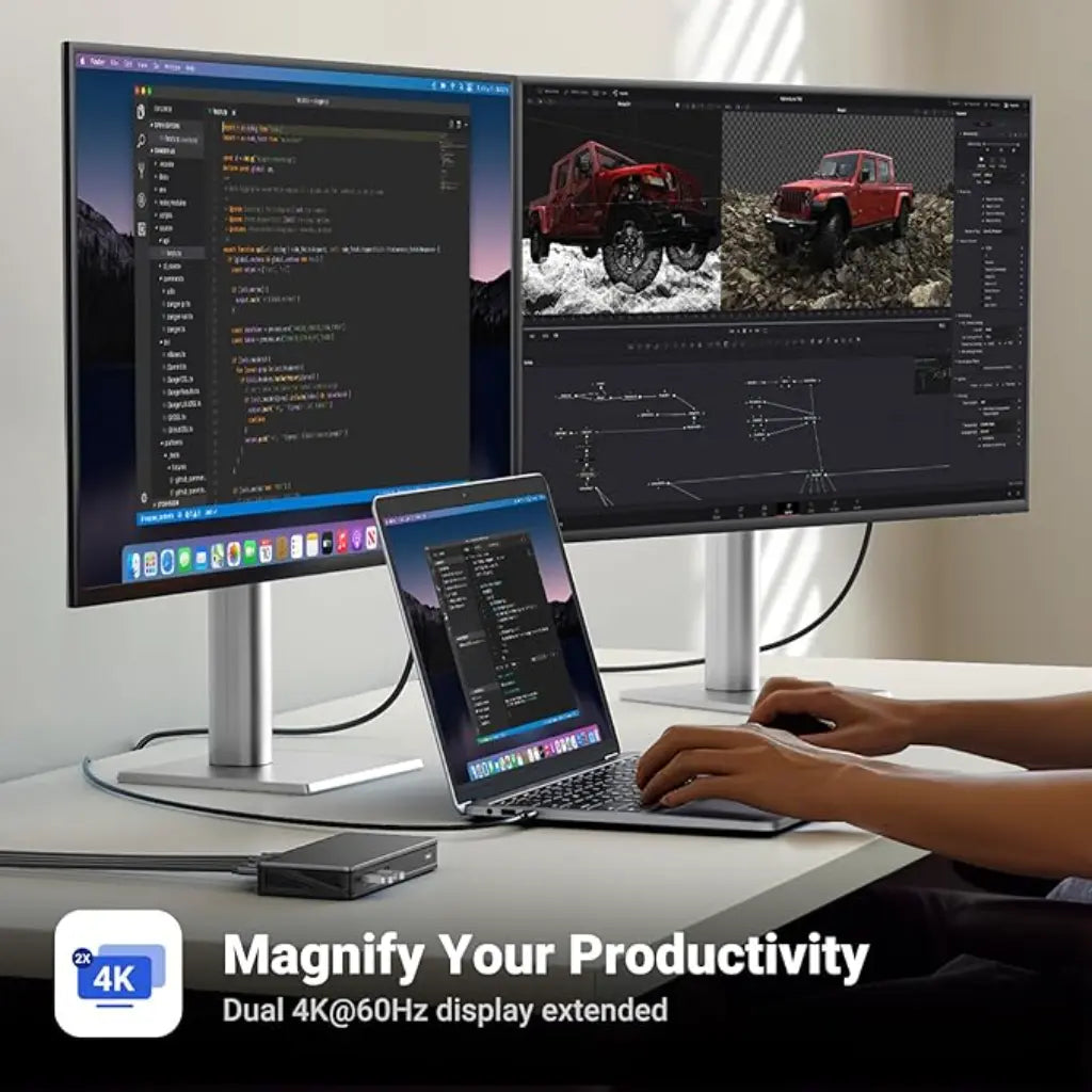 Ugreen 9 in 1 USB C Multifunction Adapter Dual 4K 60Hz HDMI