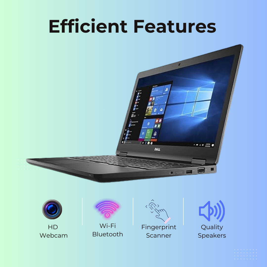 (Refurbished) Dell Latitude 5580 15.6" Laptop Intel Core i5 6th Gen 16GB RAM 512GB SSD Win 10 Pro