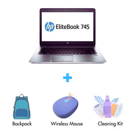 (Refurbished) HP EliteBook 745 G2 14" Laptop AMD A10 Pro 7350B 2.1GHz 8GB RAM 500GB HDD Win 10 Pro
