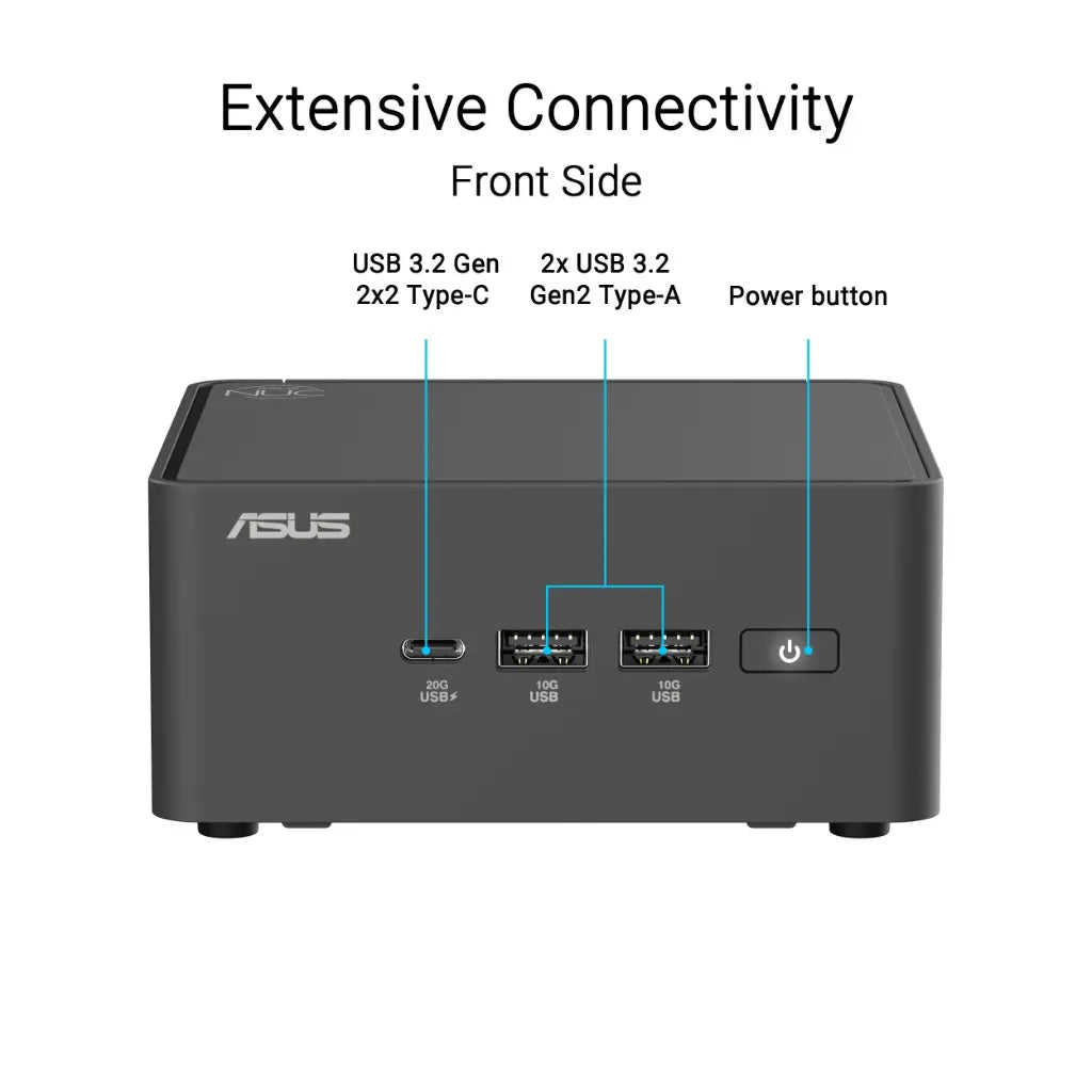 ASUS NUC 15 Pro NUC15CRHC7 Barebone Mini PC Intel Core 7 240H Intel Graphics WiFi 7