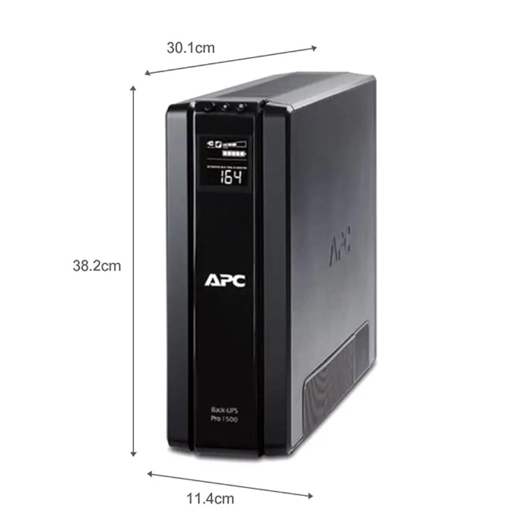 APC Back UPS Pro BR1500G IN 1500VA 865W Line Interactive UPS with LCD Display AVR - Black