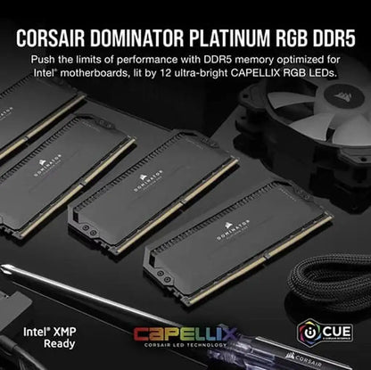 Corsair Dominator Platinum RGB DDR5 RAM 64GB (2x32GB) 6000MHz CL30 Gaming Desktop Memory