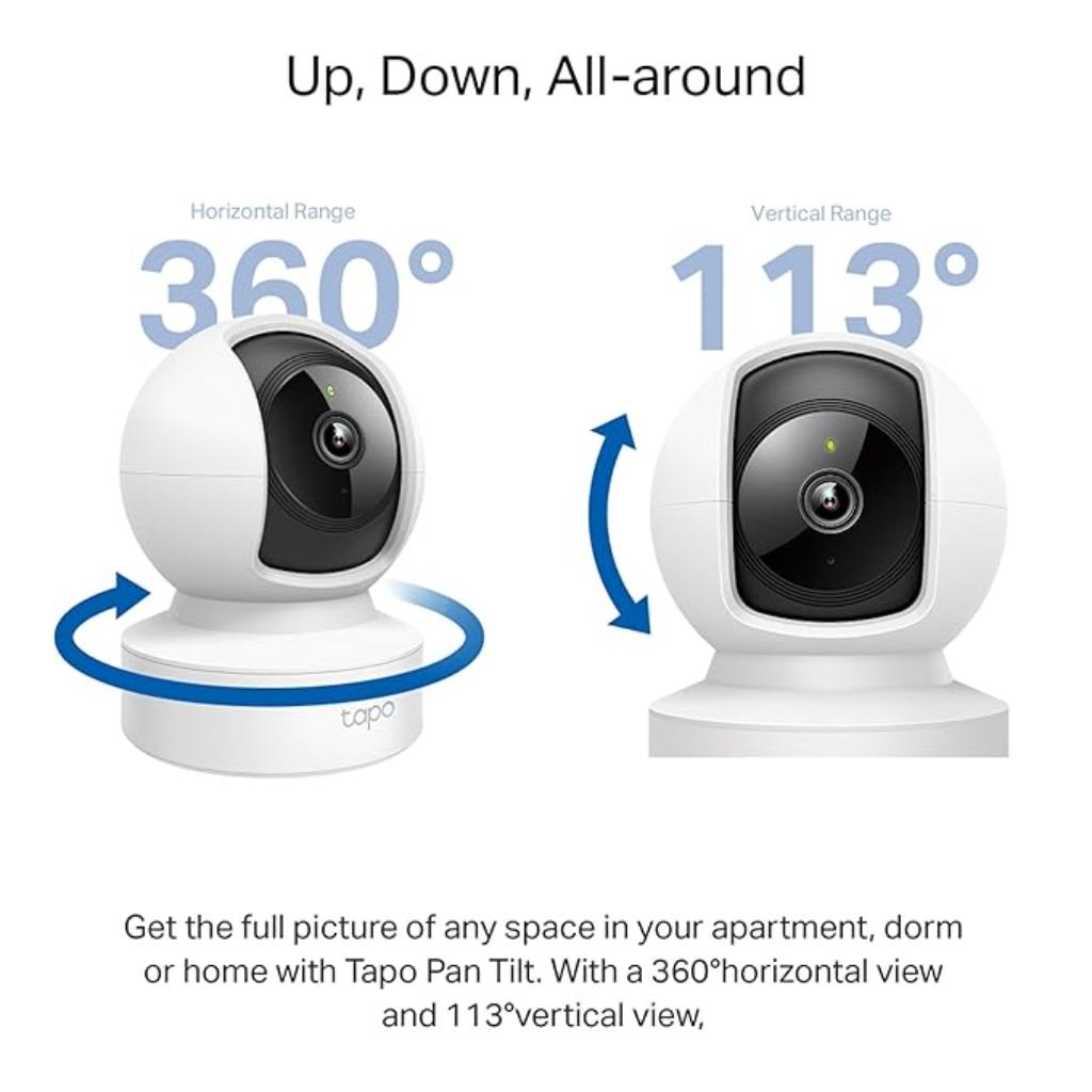 TP-Link Tapo C212 Pan Tilt 2K 3MP Wi-Fi Security Camera Motion Tracking & Night Vision