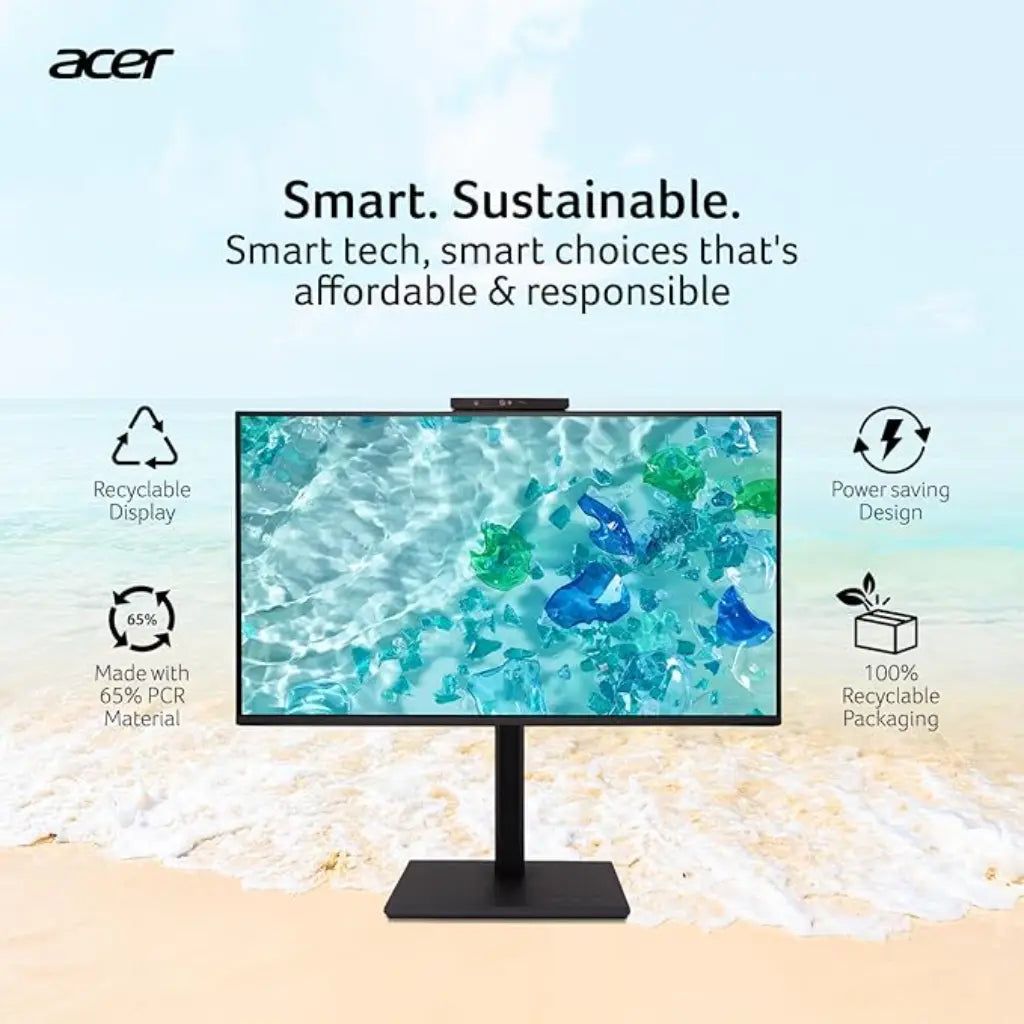 Acer B247Y D6 23.8" Full HD IPS Monitor with 5MP IR Adjustable Webcam
