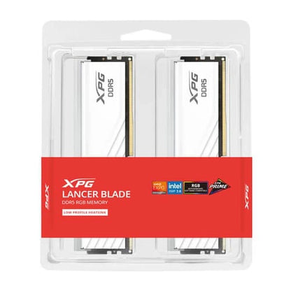 XPG LANCER BLADE RGB DDR5 RAM 64GB (32GBx2) 6000MHz CL30 Gaming Desktop Memory White