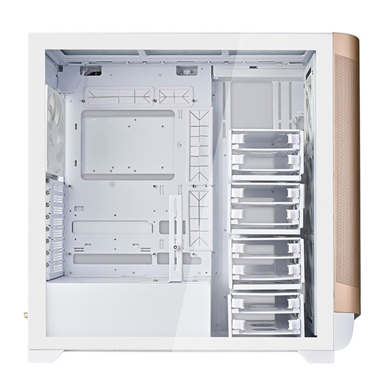 SilverStone SETA A2 ATX Mid Tower PC Case with Tempered Glass - White Rose Gold