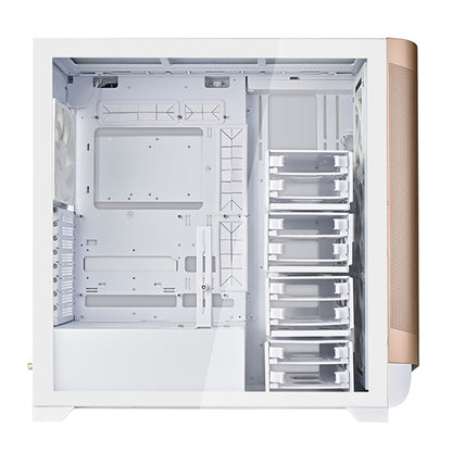 SilverStone SETA A2 ATX Mid Tower PC Case with Tempered Glass - White Rose Gold