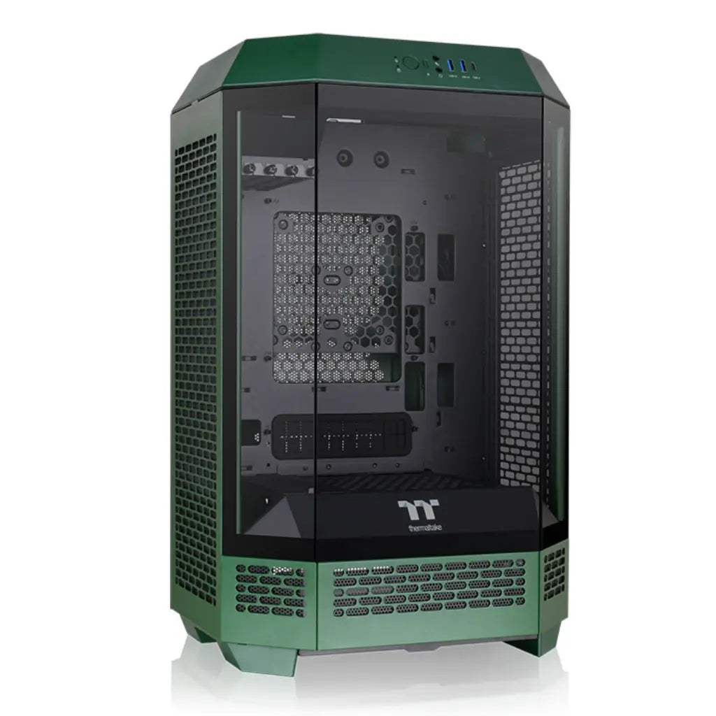 Thermaltake Tower 300 Racing Green Micro ATX Computer Case Vertical Octagonal Design