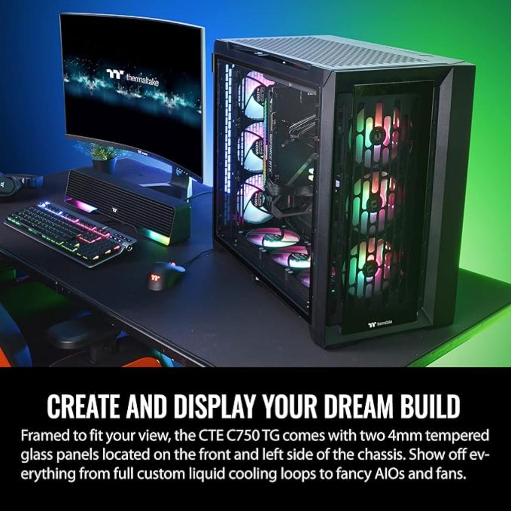 Thermaltake CTE C750 TG ARGB E-ATX Full Tower Tempered Glass Computer Case