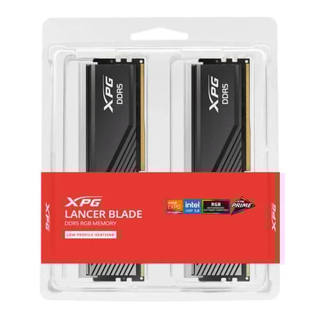 XPG LANCER BLADE RGB DDR5 RAM 48GB (2x24GB) 6000MHz CL30 Gaming Desktop Memory Black