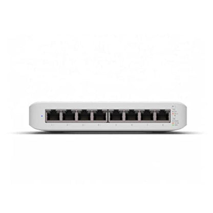 Ubiquiti USW-LITE-8-POE 8 Port Layer 2 PoE Switch with Silent Fanless Cooling