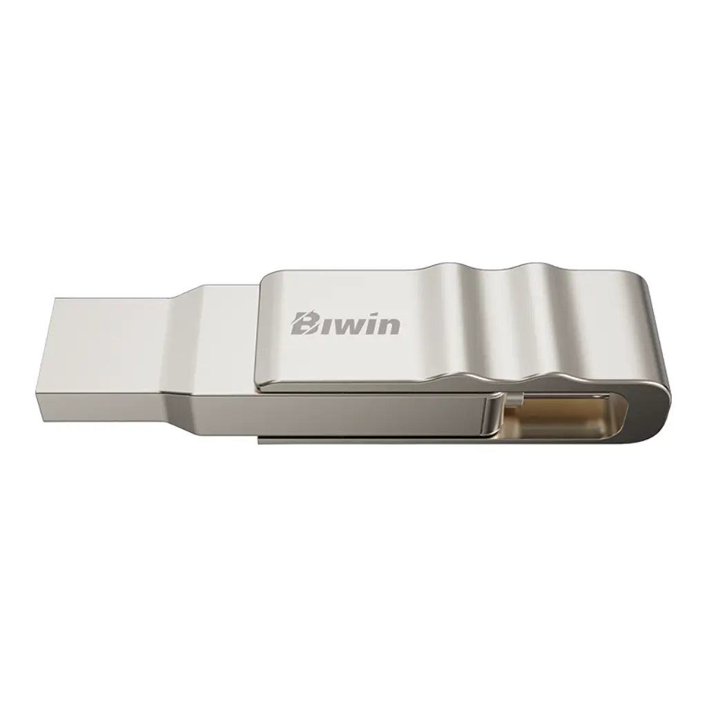 Chiavetta USB Biwin UD150 256 GB – USB 3.2 Gen1 A 150 MB/s, Doppia Porta USB-A E USB-C, In Alluminio
