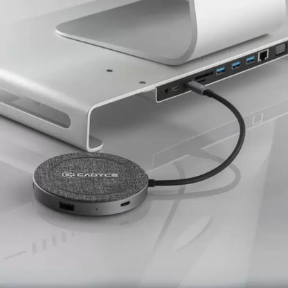Cadyce CA-WCHP USB-C Dock with Qi Wireless Charging-tpstech.in