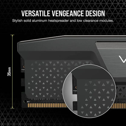 Corsair Vengeance 96GB (4x24GB) DDR5 RAM 5600MHz CL40 Desktop Memory Kit - Black-tpstech.in